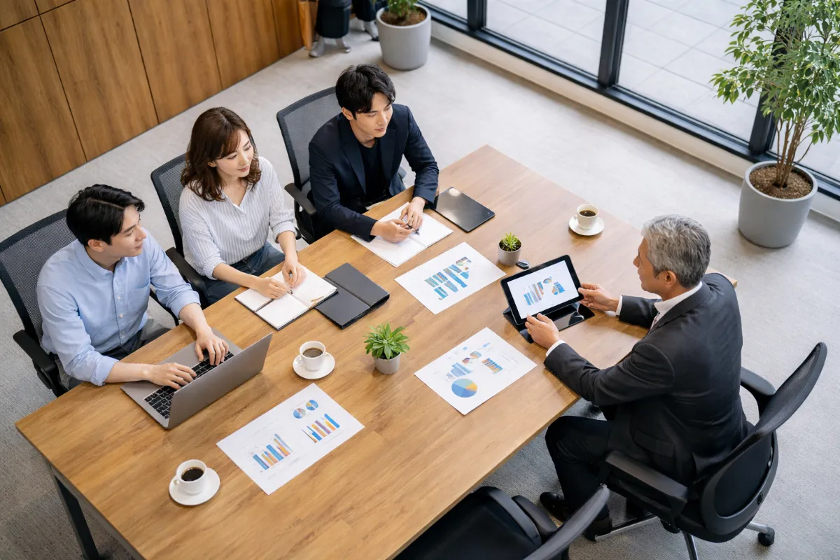 宇都宮でホームページ制作やSEO対策の相談を行う打ち合わせ風景